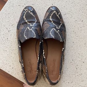 Madewell Frances Loafer in Snake Embossed Leather